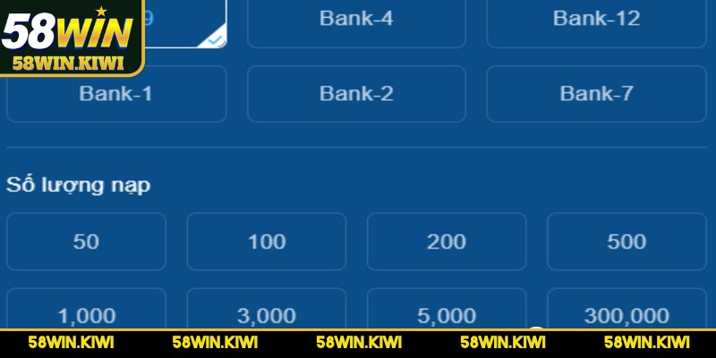 Hướng dẫn các bước nạp tiền 58WIN chính xác