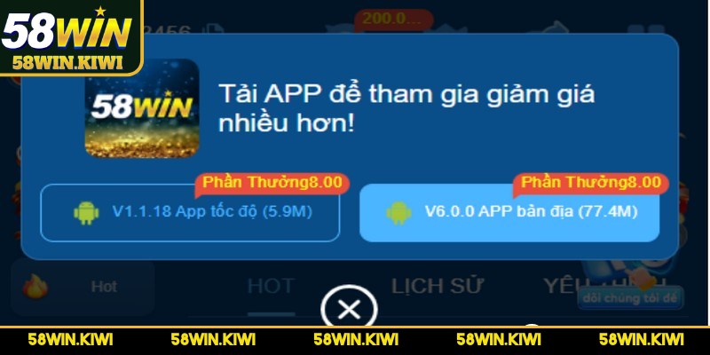 Hướng dẫn tải app 58WIN ngay trên điện thoại